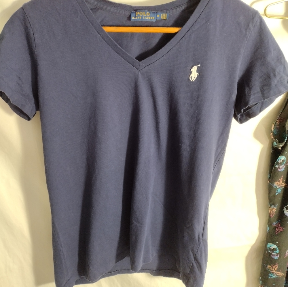 Navy Blue Polo V-neck